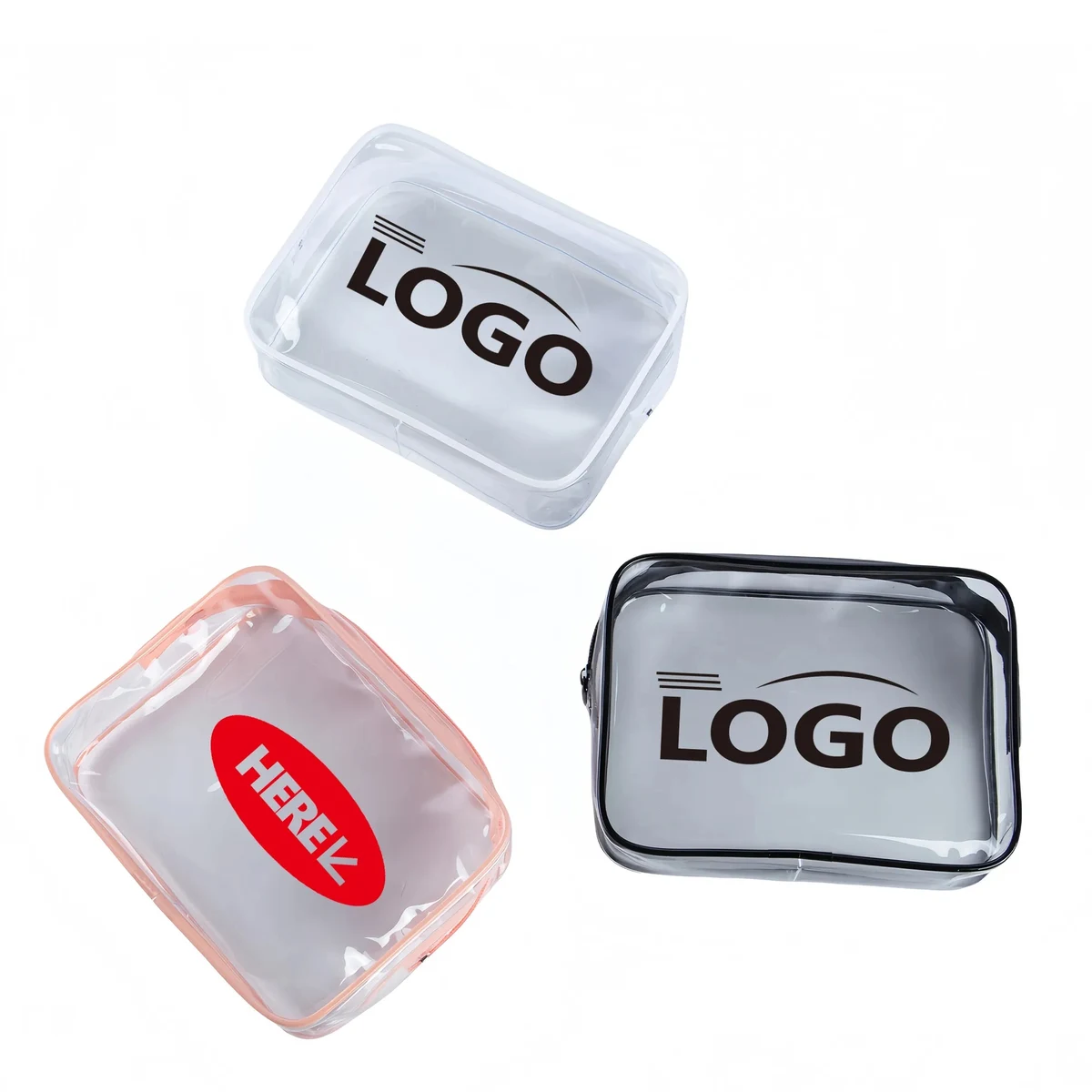 Waterproof Clear Travel Toiletry Bag With Zipper Closure 1