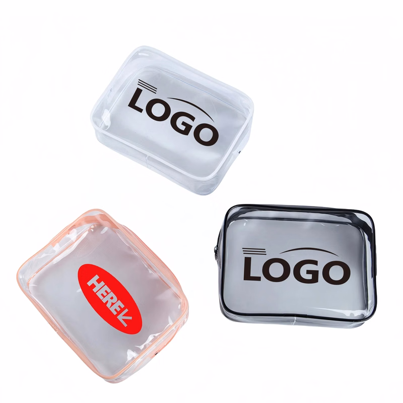 Waterproof Clear Travel Toiletry Bag With Zipper Closure