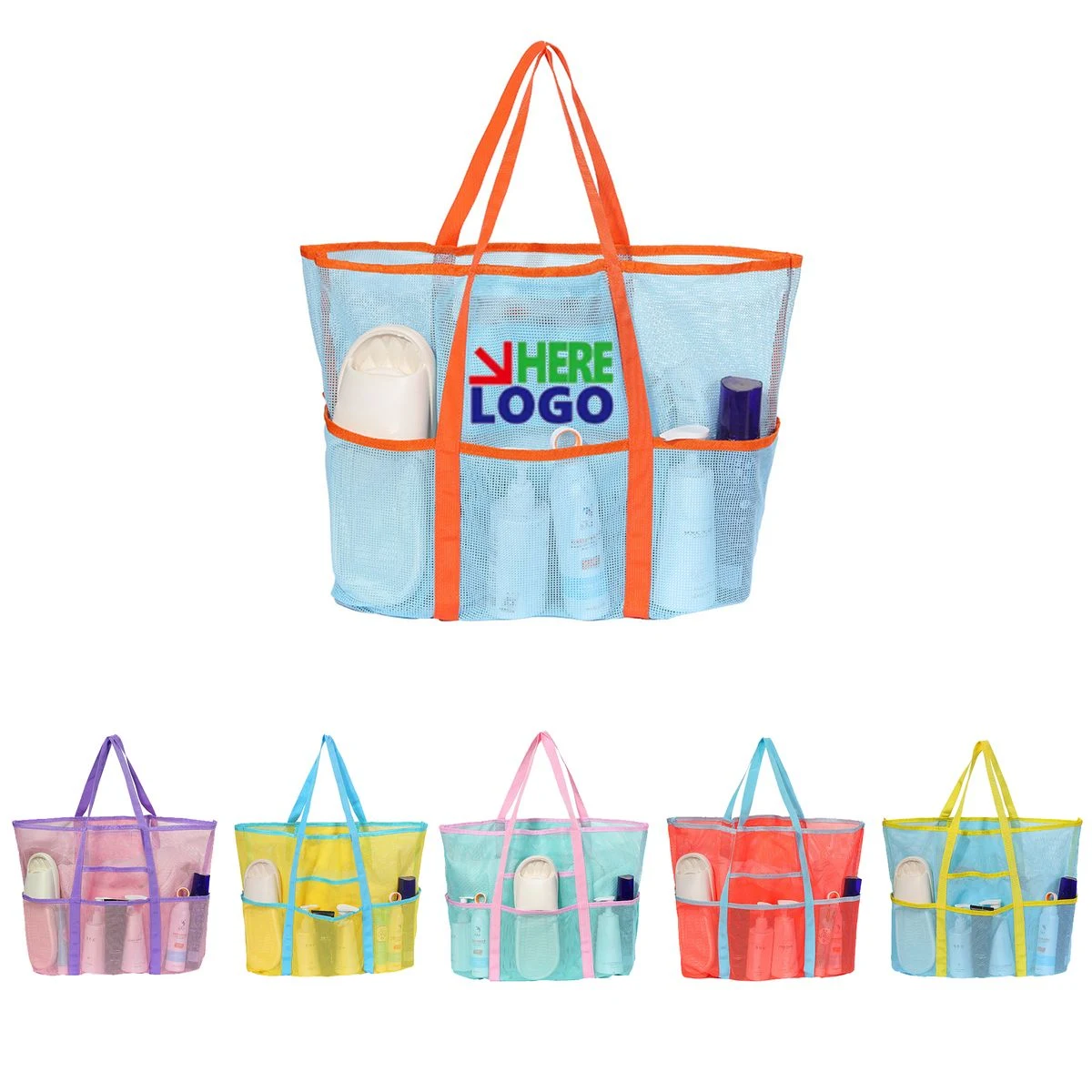 MOQ20 Large-Capacity Mesh Beach Carryall Bag 1