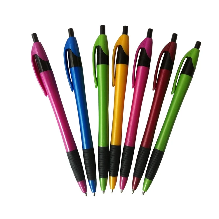 SM00083 - Click Action Ballpoint Pen With Black Soft Grip 1
