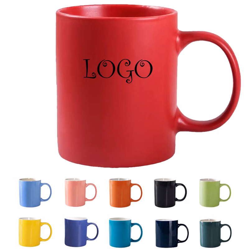 MOQ 50 12oz Candy Color Glossy Ceramic Mug