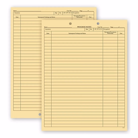 Progress Notes with Columns