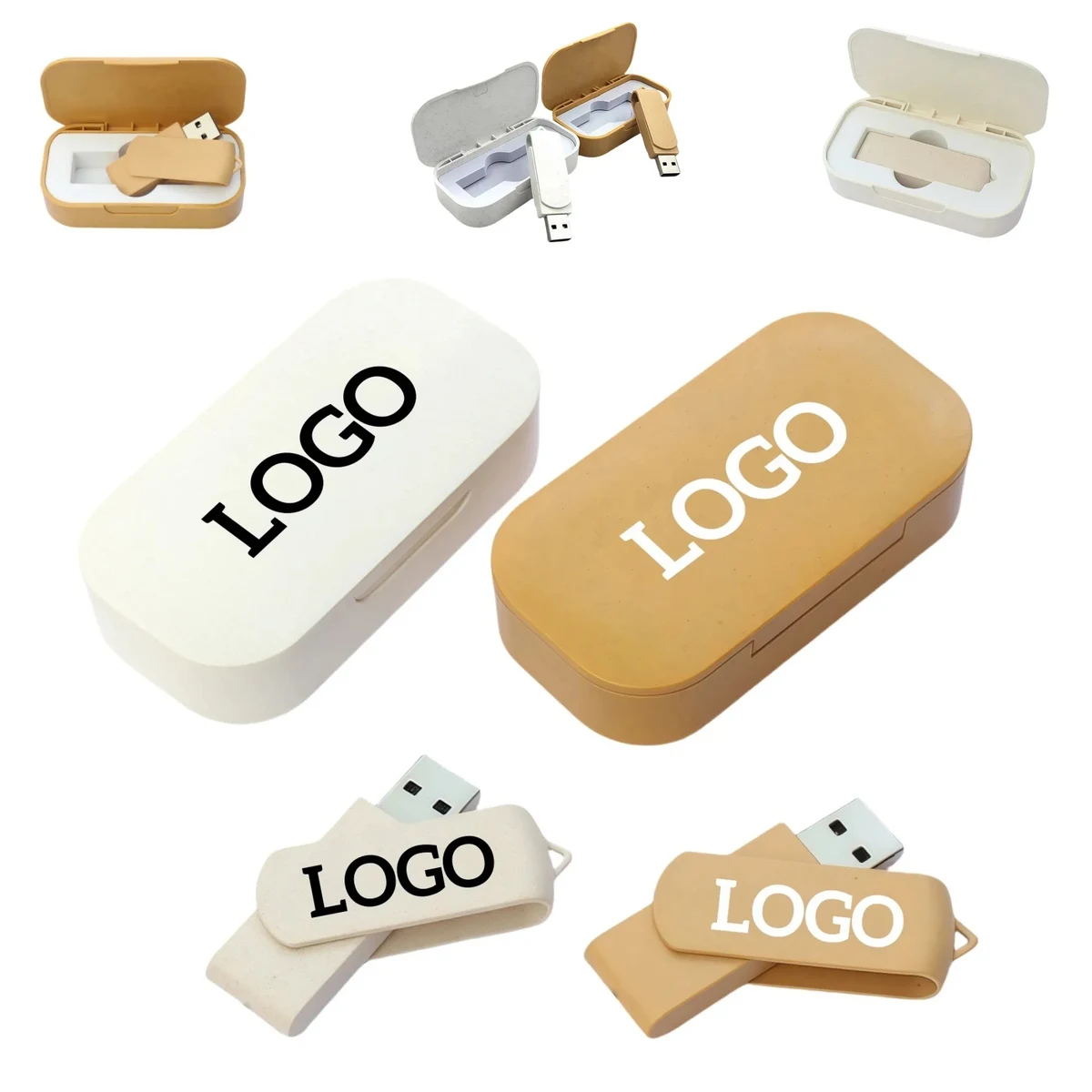 Wheat Straw USB Flash Drive with Case 1