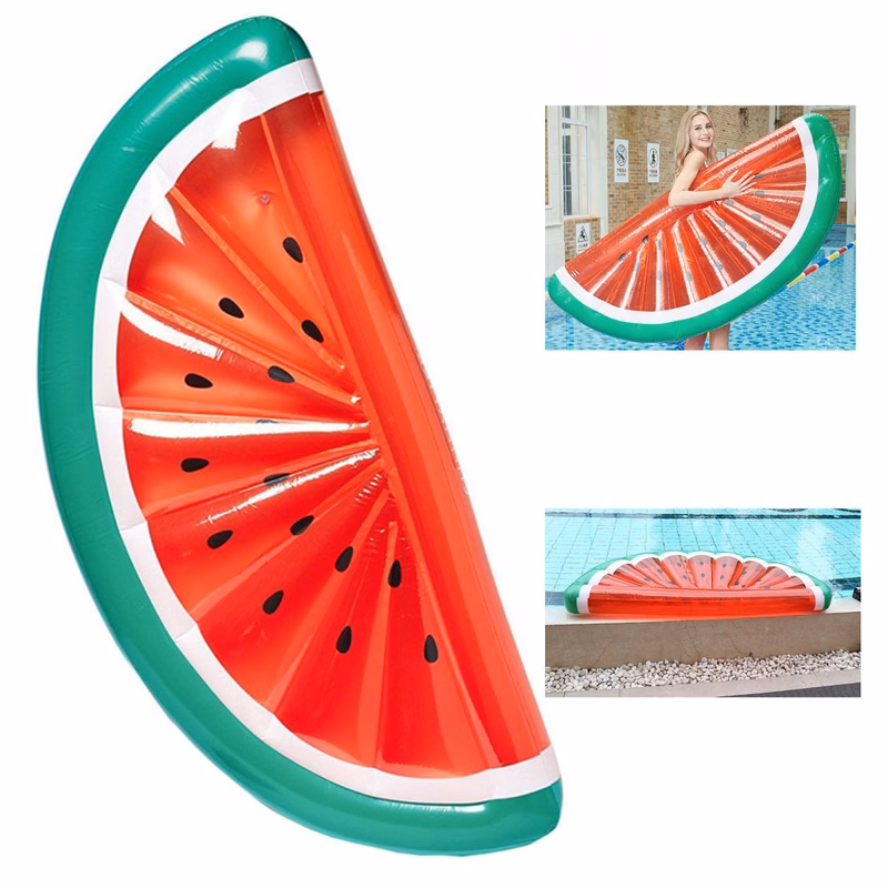 Watermelon-Style Swimming Pool Folding Floating Bed