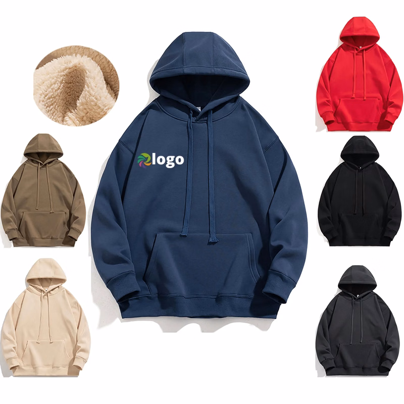 Custom Thicken Fleece Hoodie with Pocket Low Moq
