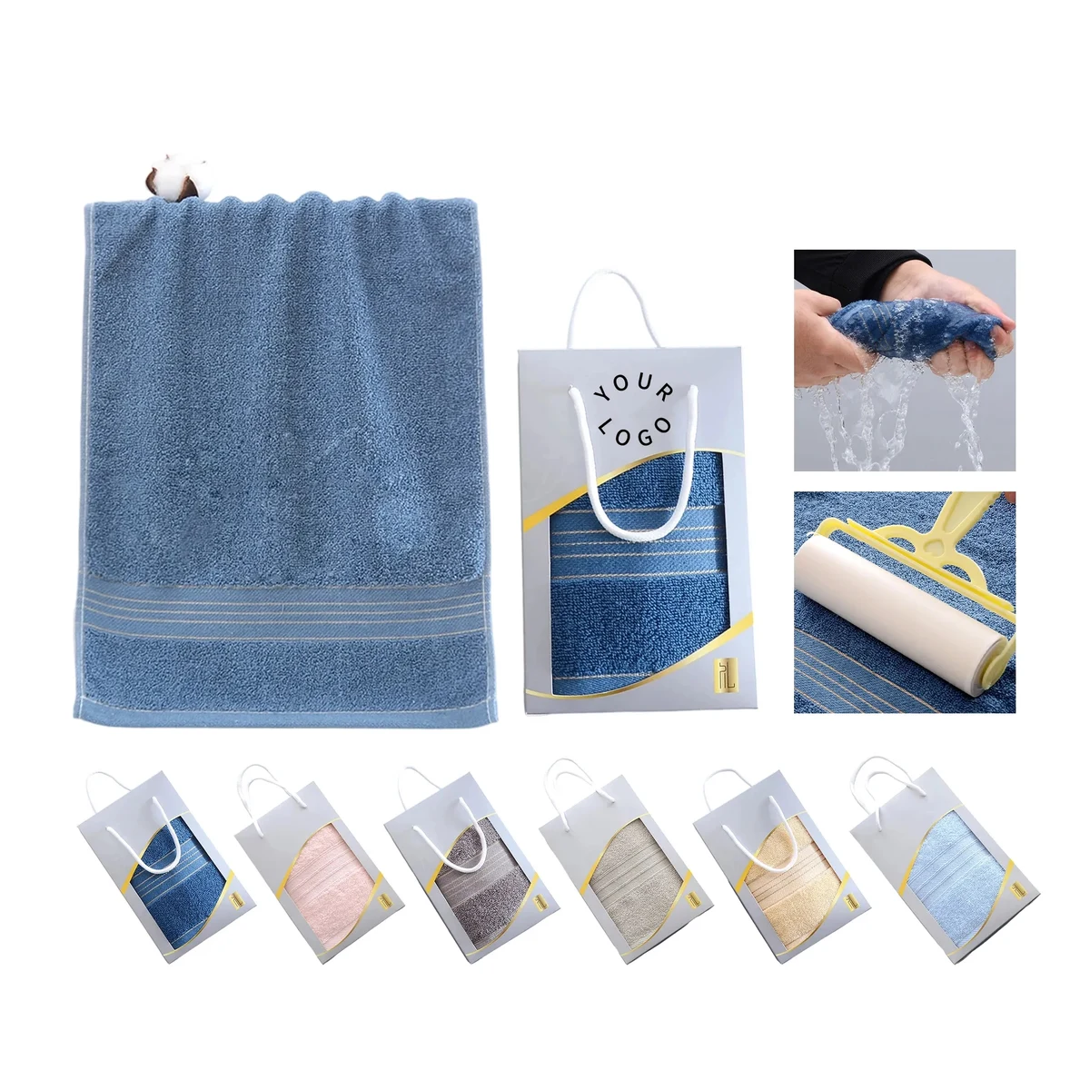 Pure Cotton Towel Gift Set in Elegant Box for Premium Giftin 1