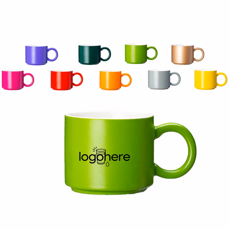 12Oz Black Solid Color Ceramic Mug
