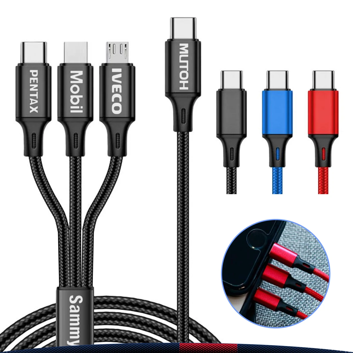 Lilac 3-in-1 Multi Charging Cable 1