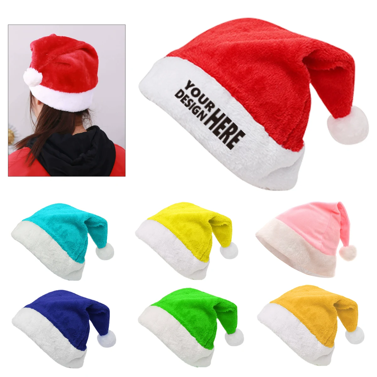 Santa Plush Christmas Hat 1