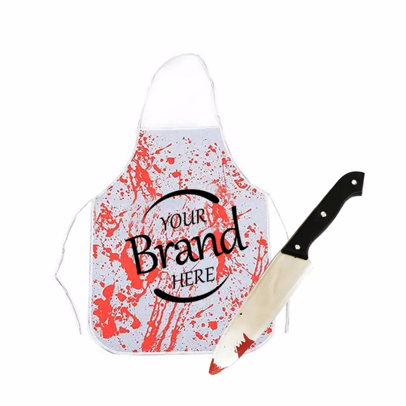 Halloween Bloody Apron Knife Set