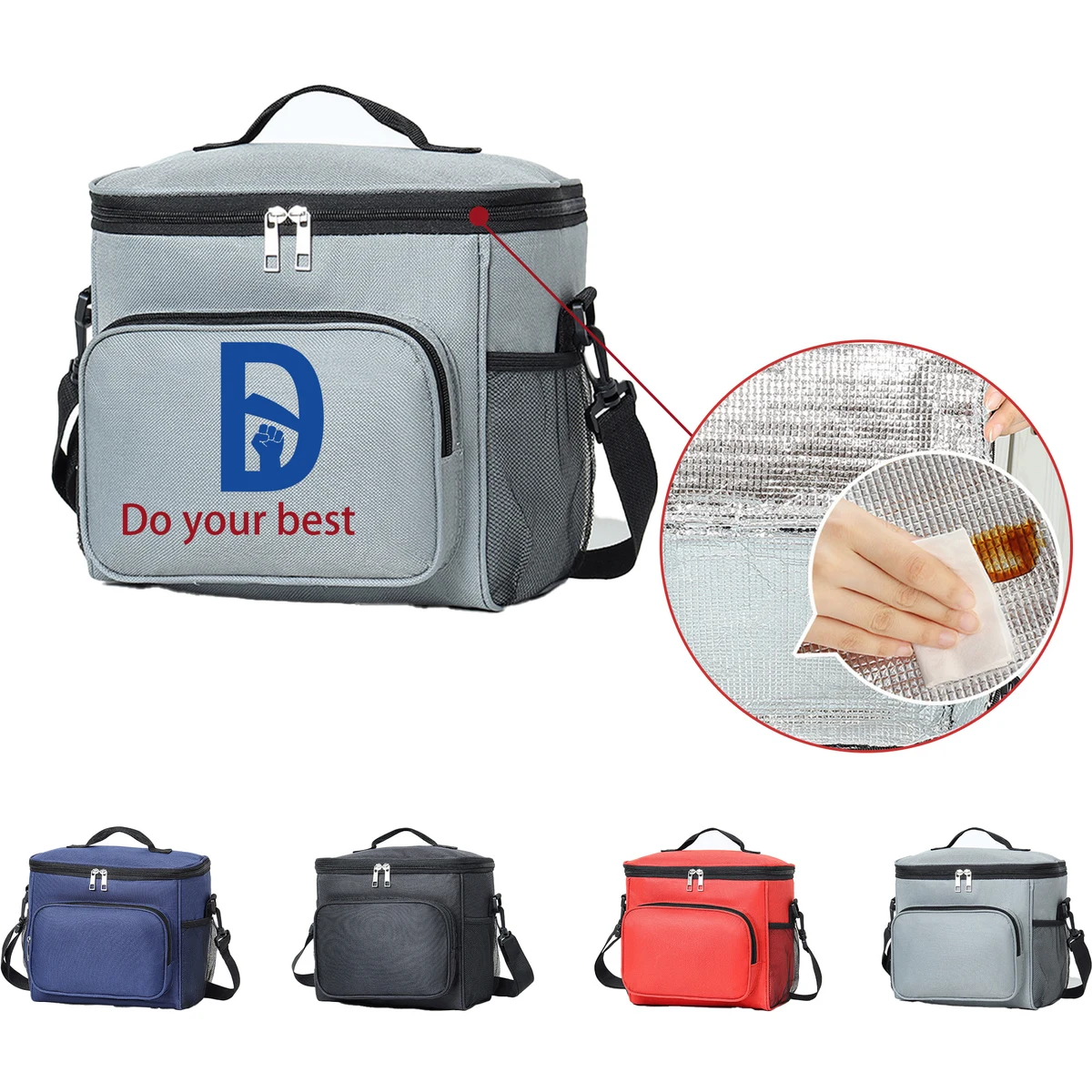 Insulated Cooler Bag With One-shoulder Strap 1