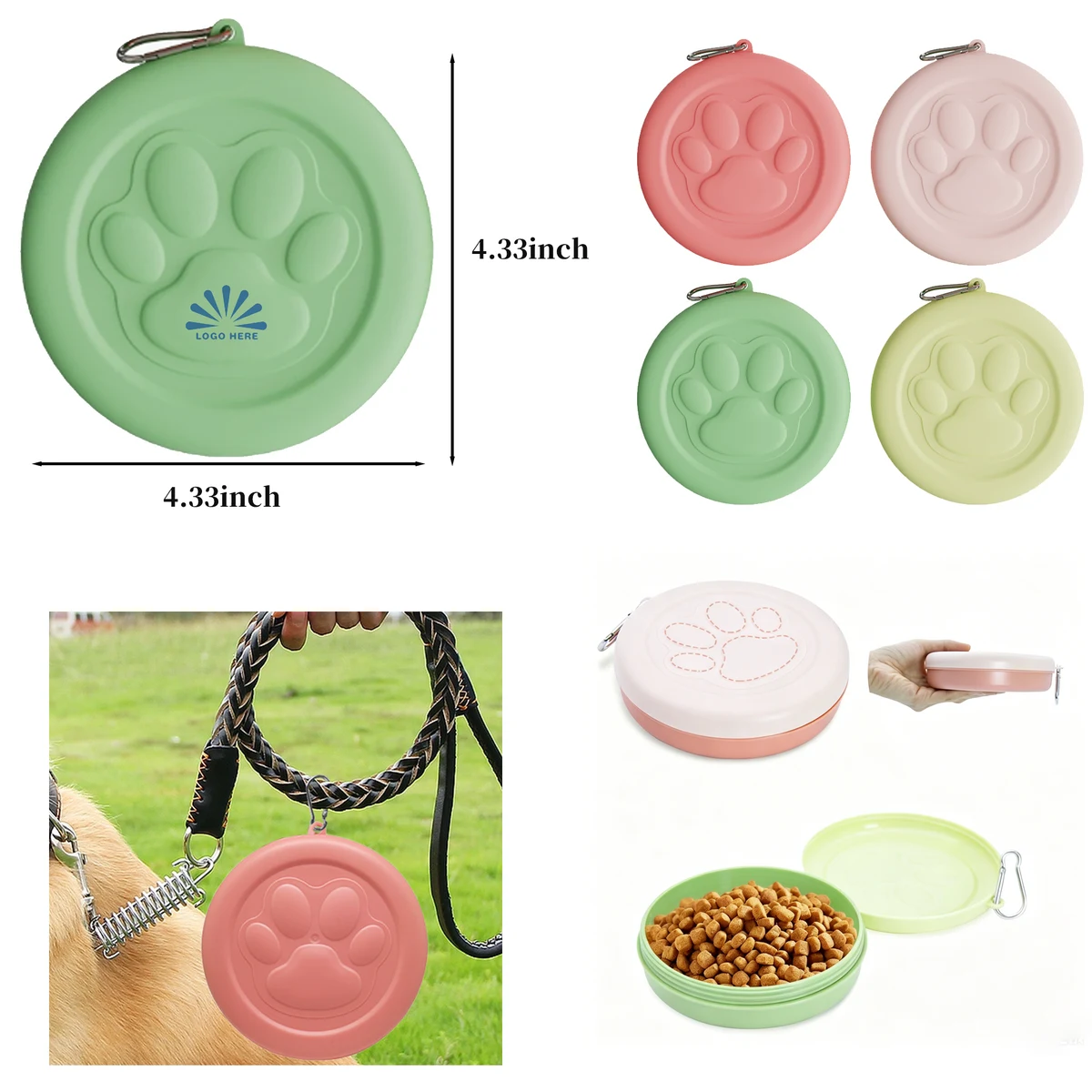 Portable Outdoor Dog Food Bowl 1