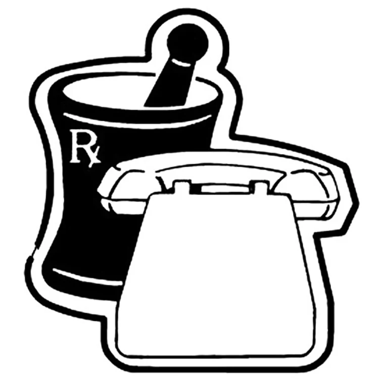 Phone w/ Mortar & Pestle Magnet - Full Color 1