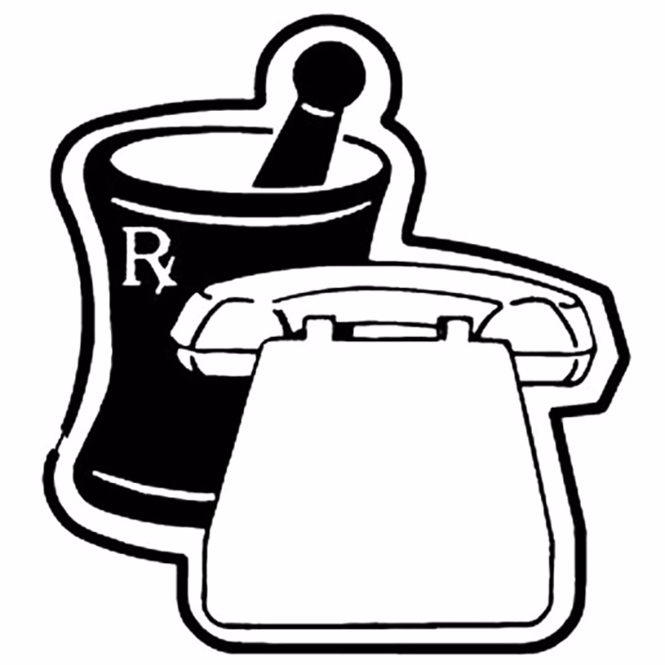 Phone w/ Mortar & Pestle Magnet - Full Color