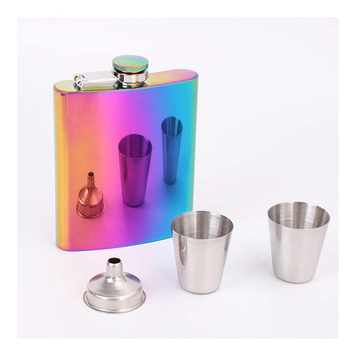4Pcs Stainless Steel Flask Set 1