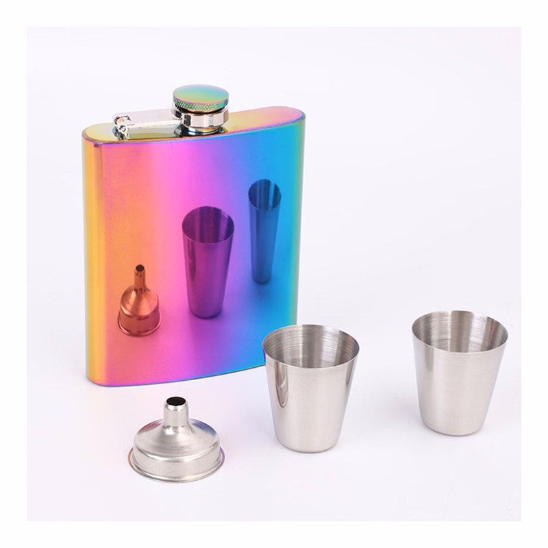 4Pcs Stainless Steel Flask Set