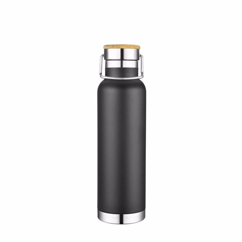 Endura 22 oz Black Stainless Steel Bottle