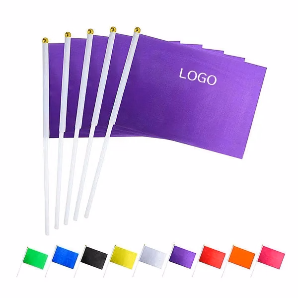 Small Stick Flags with Solid Color Mini Banners