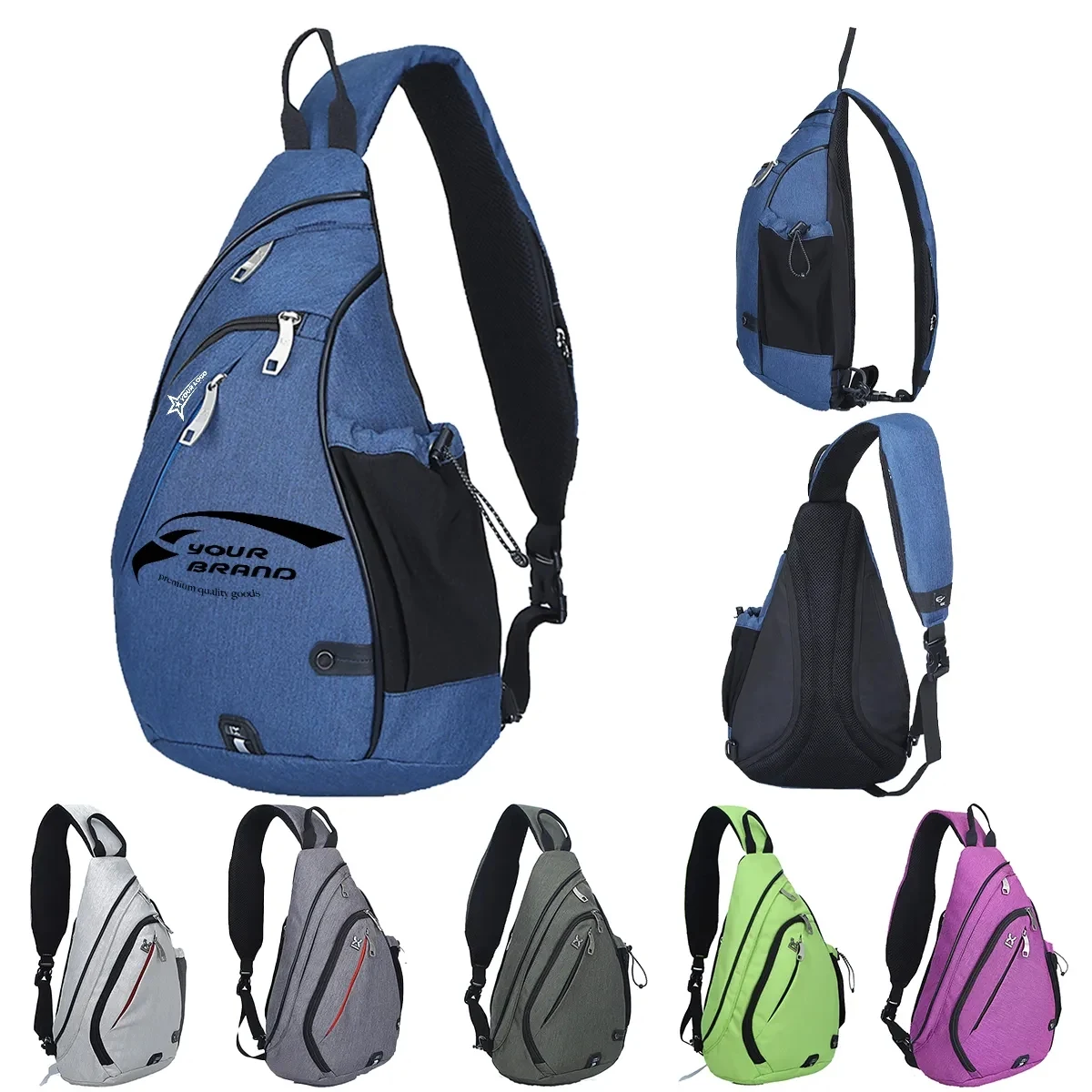 Large Capacity Hiking Travel Backpack Crossbody Sling Bag 1