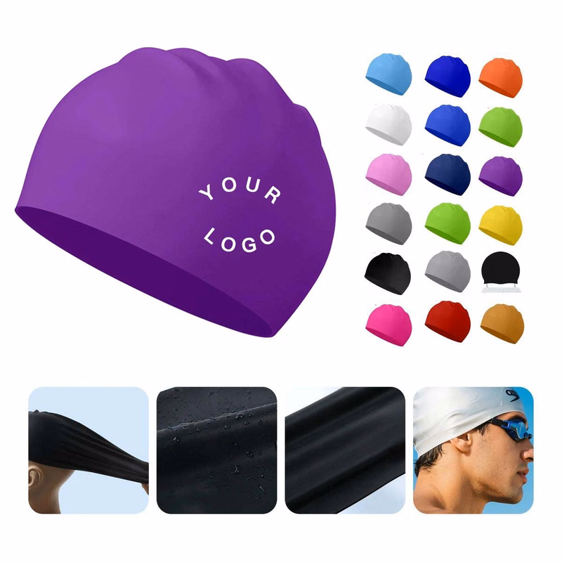 High Elastic Silicone Swim Cap for Adults