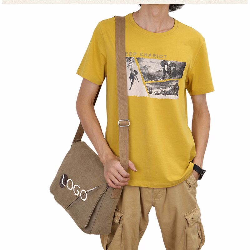 Canvas Messenger Crossbody Satchel Bag