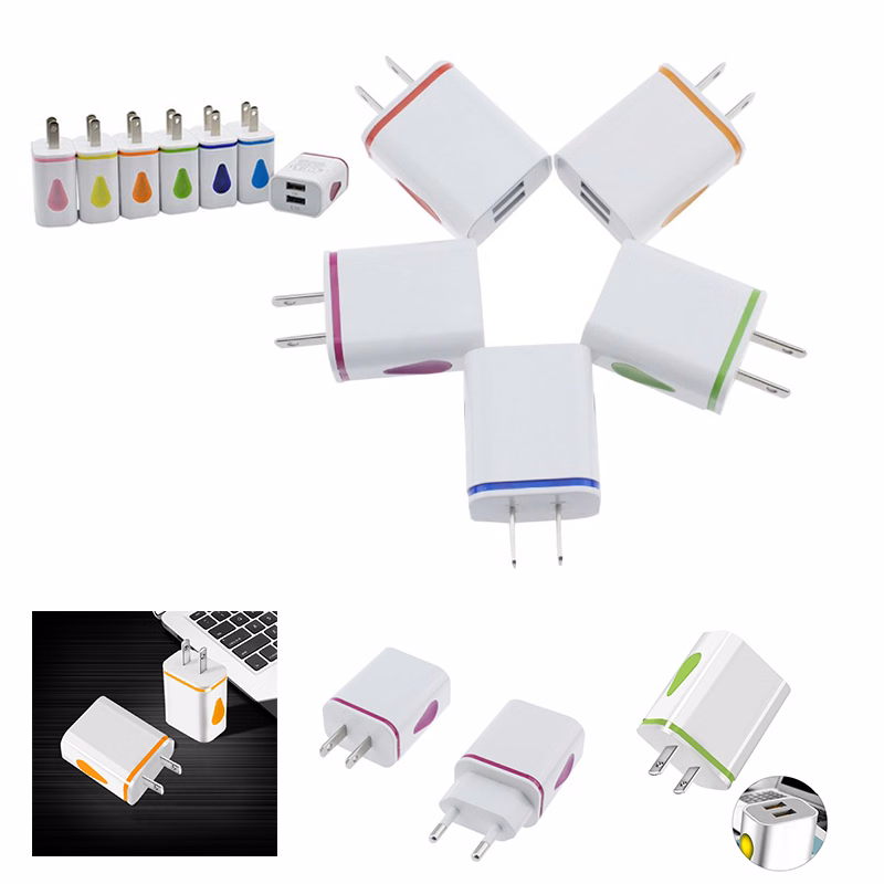 Dual Port USB Power Adapte Dual LED USB Chargers