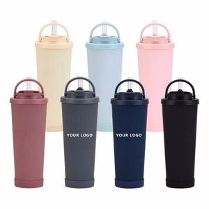 28oz Stainless Steel Portable Tumbler With Straw