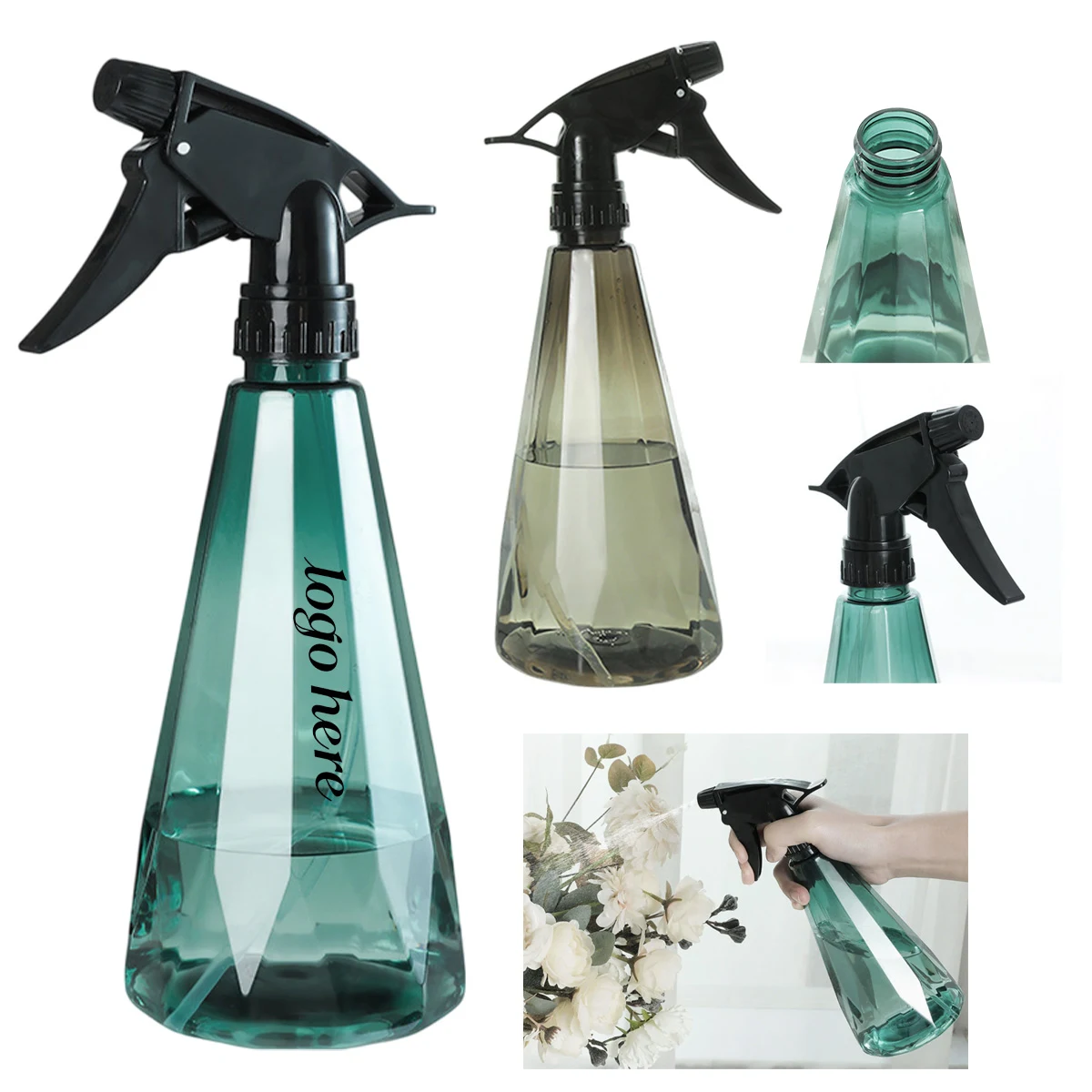 500ml Clear Plastic Spray Bottle 1