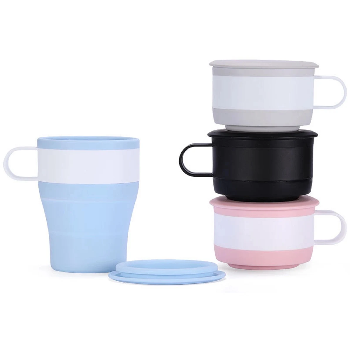 16 OZ Collapsible Reusable Silicone Coffee Cup 1