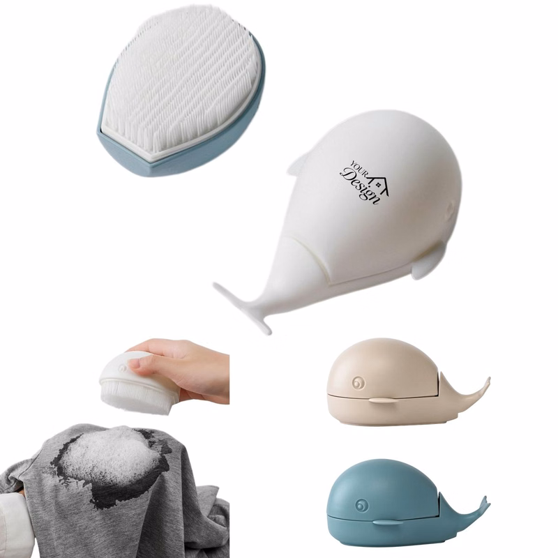 Whale-Shaped Plastic Laundry Brush