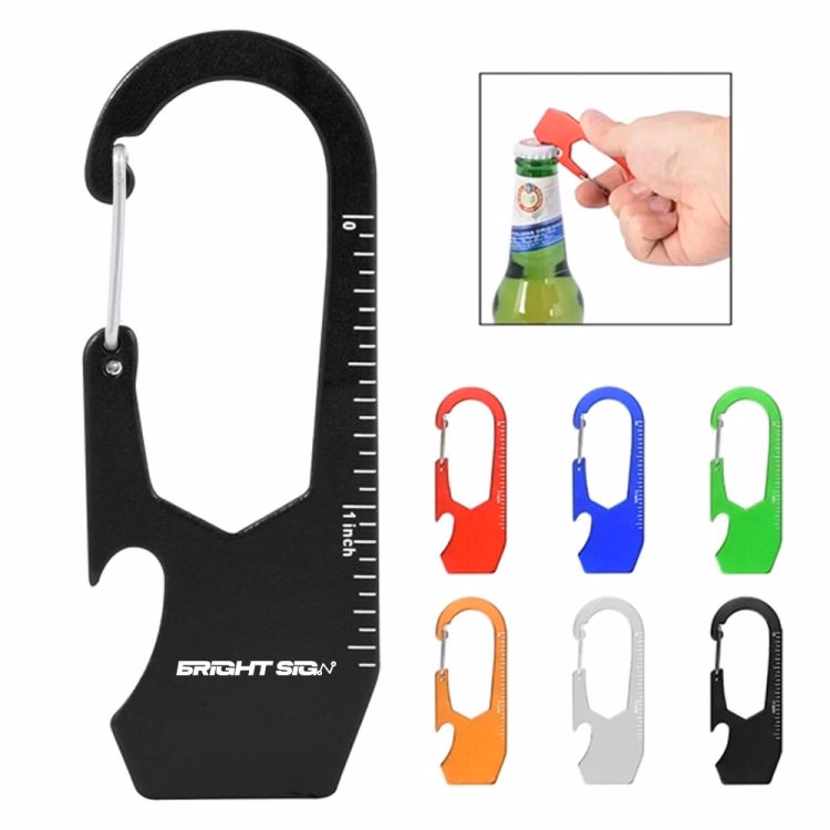1.5? Aluminum Ruler Carabiner Bottle Opener