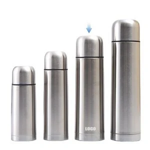 750ml Water Bottle With Double Wall Insulation And Cup Lid, custom water bottle with logo imprint 1