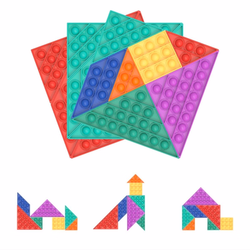 Tangram Push Pop Bubble Fidget Toy