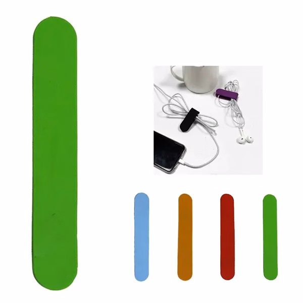 Custom Magnetic Silicone Phone Stand with Cable Organizer — Portable Tech Accessory