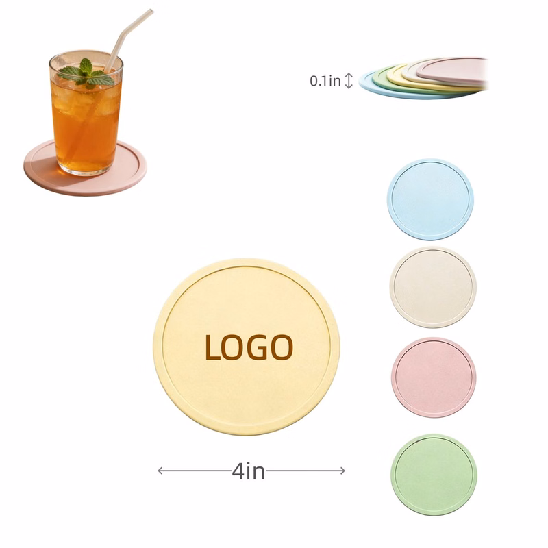 Customizable Non-Slip Heat-Resistant Silicone Coasters