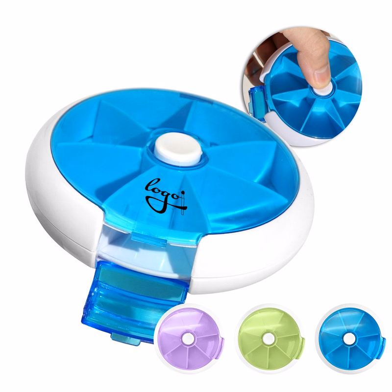 Push Button Rotate Pill Organizer Weekly