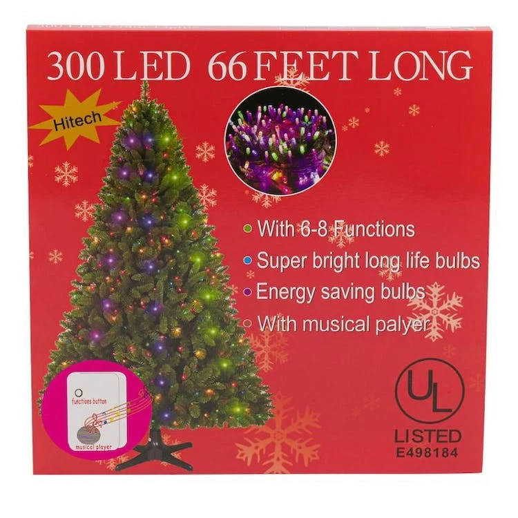 LED Christmas Light Sets - Assorted Colors 66' 1
