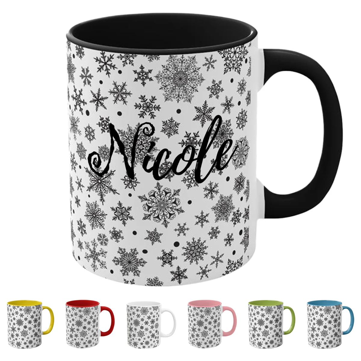 11oz Snowflake Ceramic Mug 1