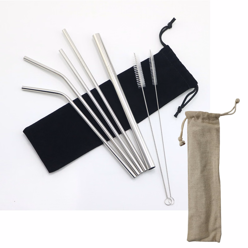 304 Stainless Steel Straight/Curved Resuable Straw/Pipe