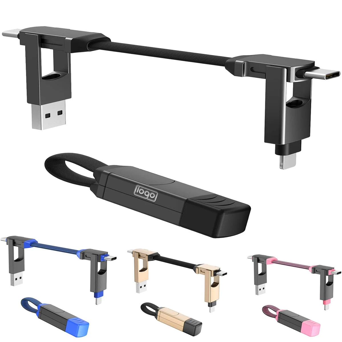 4-in-1 Magnetic Charging Cable Keychain for Phone 1