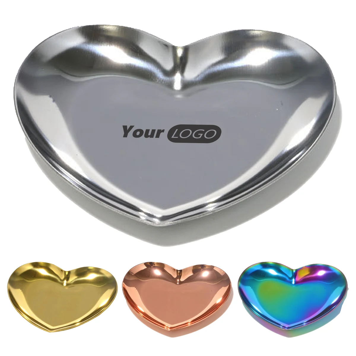 Stainless Steel Heart Shaped Jewelry Storage Tray 1
