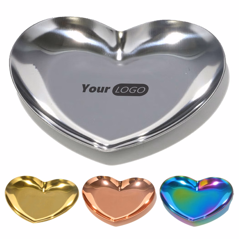Stainless Steel Heart Shaped Jewelry Storage Tray