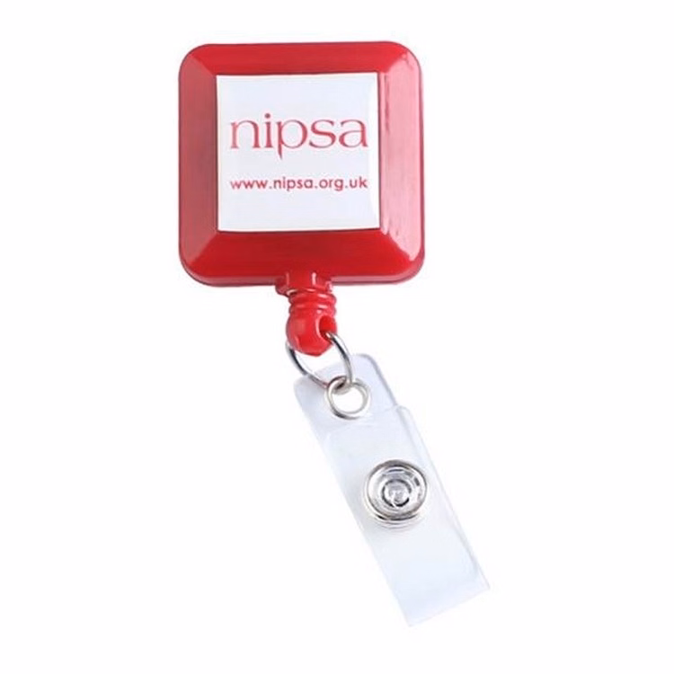 ABS Plastic Square Diamond Shape Retractable Badge Reels