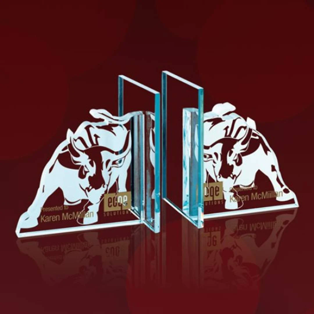 Bull Bookends - Jade 1