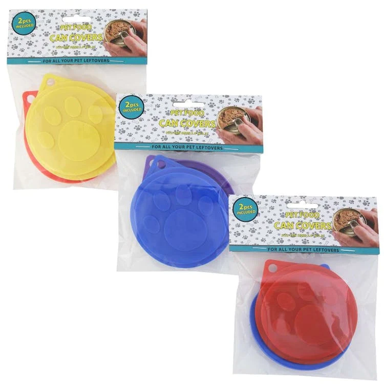 Pet Food Covers Assorted 2 Pack 1