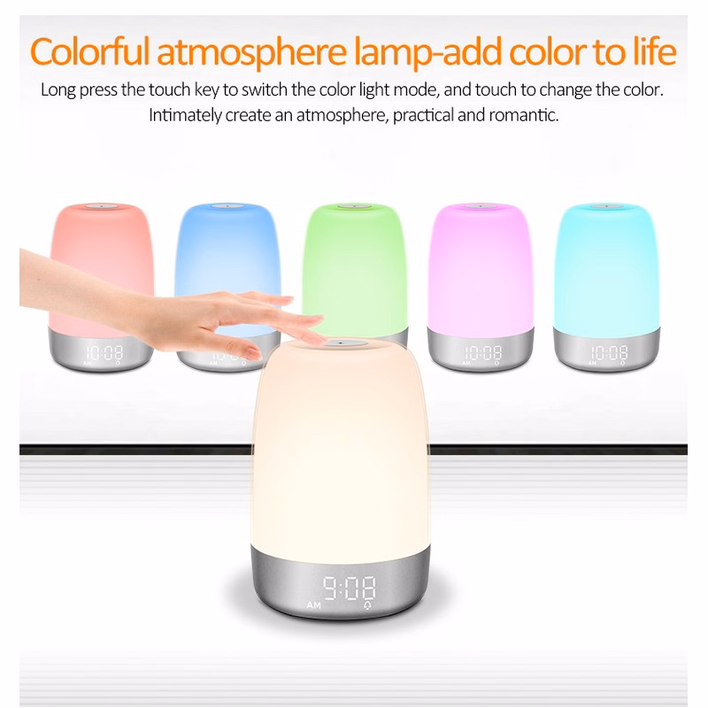 Led Wake Up Light Support Alarm Clock Function With Colorful