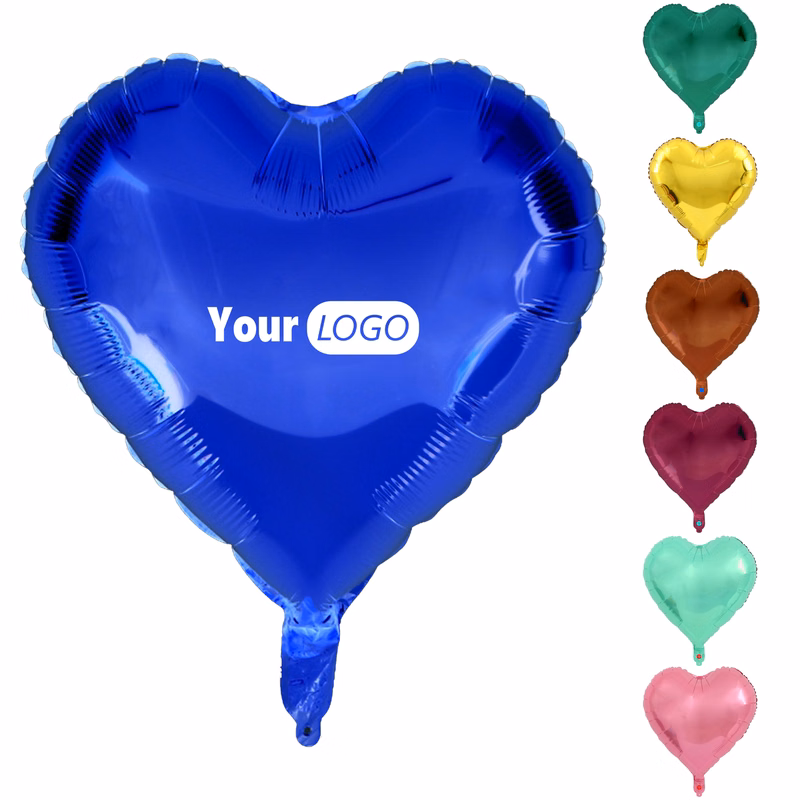 Aluminum Foil Vibrant Heart-Shaped Foil Balloons For Celebrations