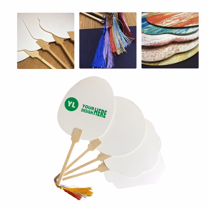 MOQ50 Personalized Blank Fan For Crafting And DIY Projects