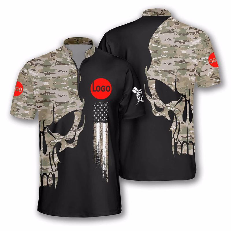Custom Camo Polyester Polo Shirt