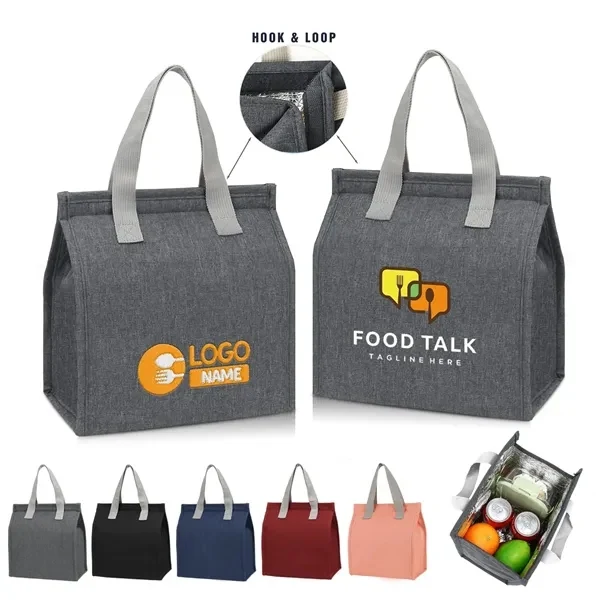 Custom 6 Can Capacity Insulated Lunch Cooler Tote Bag — Office School Travel Gift 1